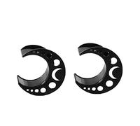 Hoisy 2 Piezas Dilataciones Orejas Set, 8mm Kit Dilatador Oreja, Luna, Acero Inoxidable, Piercing para Oreja Tragus Hombre Negro
