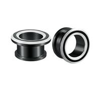 Hoisy 2 Piezas Juego de Expansores, Dilatador Tunel 25mm, Redondo Hueco, Acero Inoxidable, Dilatacion Tunel Plata Negro