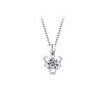 Hoisy Colgante Mujer Moderno 950 Platino, Cáncer con Moissanita de 1ct, Collares Plata Mujer