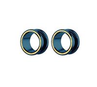 Hoisy Dilatador Oreja 2 Piezas, Tunel Dilatador 12mm, Redondo, Acero Inoxidable, Dilataciones Tuneles Azul