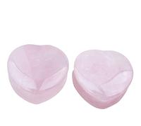 Hoisy Dilatador Tunel 2 Piezas, 12mm Juego Dilatadores, Piedra con Corazón, Piedra, Dilataciones Tunel Plug Rosa