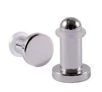 Hoisy Dilatadores Oreja 2 Piezas, Dilatador Oreja 3.5mm, Cilindro, Acero Inoxidable, Piercing para Hombre Plata