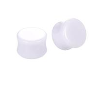 Hoisy Pack de 2 Juego de Expansores, 8mm Dilatacion Tunel, Redonda Blanca, Acrílico, Plugs Tunnels Blanco
