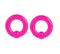 Hoisy Pack de 2 Kit Dilatador, 5mm Juego de Expansores, Aro con Bola, Acrílico, Plugs Tunnels Púrpura