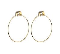 Hoisy Set de 2 Dilatador, Dilataciones Orejas 14mm, con Círculo, Acero Inoxidable, Dilatacion Tunel Oro