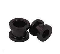 Hoisy Set de 2 Dilatador, Kit Dilatador Oreja 5mm, Redondo Simple, Acero Inoxidable, Dilataciones Hombre Oreja Negro
