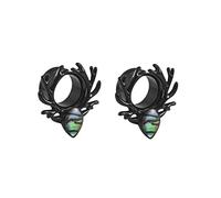 Hoisy Set de 2 Juego de Expansores de Oreja, 12mm Tunel Dilatador Oreja, Asta de Ciervo con Gota de Agua, Acero Inoxidable, Dilataciones Tunel Negro Multicolor