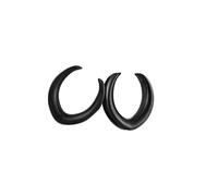 Hoisy Set de 2 Juego Dilataciones Oreja, Dilataciones Tuneles 10mm, Forma U, Acero Inoxidable, Dilatador Tunel Negro