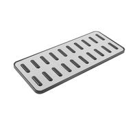Hoite 1 pieza de almohadilla de pedal de descanso de acero inoxidable 304 para coche, cubierta interior de reposapiés universal