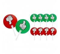 Hoite 10 paletas de votación para el aula, ideales para grupos pequeños, duraderas y fáciles de instalar.