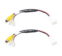 Hoite 2 conectores de arnés de cableado de retención para cámara de marcha atrás de coche de 4 pines, adaptador de marcha atrás trasero compatible con Toyota.
