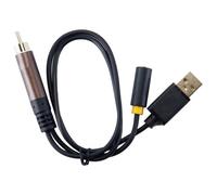 Hoite Adaptador de audio digital coaxial S/PDIF RCA a conector AUX hembra de 3,5 mm con interfaz USB, cable estéreo para TV, Blu-ray, DVD, decodificadores, altavoces y amplificadores.