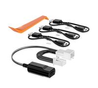 Hoite Adaptador de Corriente para cámara de Tablero de 10 Pines Tipo H Que se Conecta al Espejo retrovisor. Fuente de alimentación USB incorporada.
