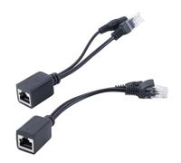 Hoite Adaptador divisor POE de 1 par, alimentación Ethernet de 12 V CC y 100 Mbps para cámaras de seguridad CCTV, cámaras IP con estándar IEEE802.3AF.