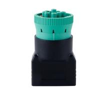 Hoite Adaptador verde tipo 2 J1939 de 9 pines a OBD2 J1962 de 16 pines para convertidor de conector de dispositivo de diagnóstico OBD