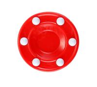 Hoite Disco de hockey - Puck Pro, construcción de 6 botones, superficie lisa roja de 8 cm, para todas las temperaturas - Hockey en línea y callejero