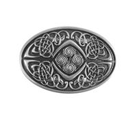 Hoite Hebilla de cinturón con nudo celta, cierre ovalado de metal vintage para hombre, para hombre y mujer, hebilla de repuesto estilo vaquero celta estilo western.