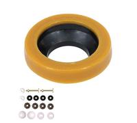 Hoite Juego de Bridas estables para Inodoro, Placa de Brida Plana, Anillos de Cera de Drenaje, Accesorio de instalación para Inodoro (Amarillo)