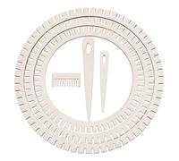 Hoite Kit de telares de madera de 3 tamaños con forma de engranaje, agujas y peine para manualidades, posavasos para principiantes, sombreros y arte de pared.