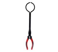 Hoite Pinza para crisol de acero, abrazadera para crisol de grafito, para fundición de metales y experimentos químicos de fusión.