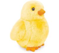Hoite Pollito amarillo de peluche de 12 cm, pequeño y adorable juguete de granja, animal de peluche realista, simulación salvaje, súper suave, decoración del hogar, regalo de cumpleaños