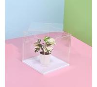 Hoiweqr Vitrina Acrílica Transparente para Autos De Colección Caja Organizadora De Modelos, Vitrina para Casco, Cubierta Protectora De Polvo Transparente De Plástico con Base(H35cm,LxW 25x10cm)