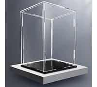 Hoiweqr Vitrina Expositora Rectangular De Metacrilato Transparente - Pequeña Vitrina Transparente para Objetos De Colección, Caja De Almacenamiento Acrílica para Trofeos(H25cm,LxW 25x20cm)