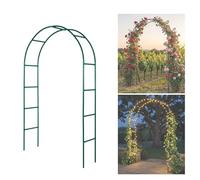 Hoixin Arco de Boda de Metal para Jardín, 240 x 140 cm, Arco Jardin Exterior para Plantas Trepadoras y Flores, Ideal para Ceremonias, Eventos y Espacios Exteriores(Verde)