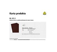 Hoja abrasiva de tela - KLINGSPOR - KL375J - Granulometría 40 - 230x280 mm - Lote de 50 piezas