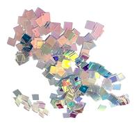 Hoja acrílica de colores íris - Juego de sábanas holográficas acrílicas de 3x3 cm de 100 piezas | Hojas de acrílico coloreadas con superficie de doble cara, uso de exhibición de arte artesanal, ho