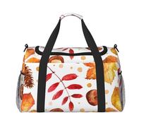 Hoja botánica de otoño,Bolsas Deportivas, Bolsos de Viaje Deportivos Cruzados de Mano, Bolsas de Viaje de Gran Capacidad para Mujeres y Hombres.