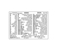 Hoja de Acceso Directo de Teclado: Teclas de función de Exel, comandos de Teclas de Palabras | Guía de Etiqueta de la computadora portátil de PC, diseño de Acceso Directo, fácil instalación de Instal