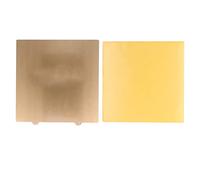 Hoja de acero Gearwell PEI, placa de 2 caras lisa texturizada, para JanusBPS, 310x310 mm, superficie adhesiva dorada, placa de impresora 3D