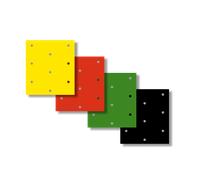 Hoja de Adhesivos Blackbird Solid con Agujeros Negra Pack-3