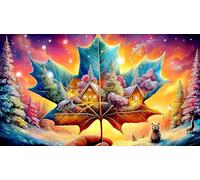 Hoja de Arce-Mundo Puzzle Imposible,desafío for Adults Entretenimiento Creativo 1000 Piezas Obra de Arte de Juego de para Adultos y Niños Mayores de 12 años 38x26cm/1000pcs