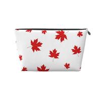 Hoja de Arce roja, Bolsa de artículos de tocador Bolsa de Maquillaje Bolsa de cosméticos Bolsa de artículos de tocador de Viaje portátil