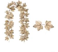 Hoja de arce sintética de vid de 200 cm para decoración de chimenea de otoño, textura natural y movimiento orgánico para una cálida invitación (número 108)