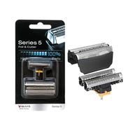 Hoja De Cabezal Y Cortador De Repuesto 51B Serie 5, Compatible Con Afeitadora Braun ContourPro/360°Complete/Activator/WaterFlex/WF1s/WF2s Series