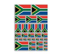 Hoja de calcomanías A4 con banderas de Sudáfrica, calcomanías de vinilo - Bandera nacional del mundo del país africano vacaciones vacaciones coche estética #80095