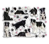 Hoja de calcomanías A5 Border Collie de vinilo - Perros, cachorros, animales, álbumes de recortes, decoración de viaje, etiqueta estética para amigos, niñas, niños, #80810