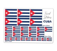 Hoja de calcomanías A5 con diseño de bandera de Cuba, banderas cubanas, viajes, vacaciones, geografía, escuela, etiquetas para álbumes de recortes, 5 cm, 3 cm, 2 cm #81478