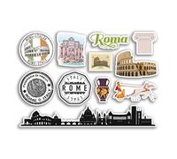 Hoja de calcomanías A5 de vinilo de Roma, sello de cultura de la ciudad, italiana, vacaciones, viajes, #78510