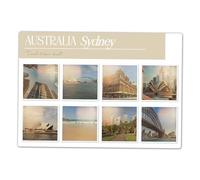 Hoja de calcomanías A5 de vinilo Sydney - Australia Monumentos Cultura Vintage Fotos Ciudad Viajes Vacaciones Estética Scrapbook #83114