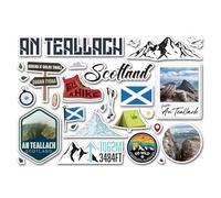 Hoja de calcomanías A5 de vinilo Teallach - Escocia Montañas escocesas, senderismo, caminatas, aventuras, senderos, viajes, campo, álbum de recortes #83385