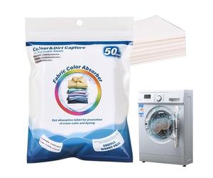 Hoja De Captura De Color: Evita El Sangrado De La Ropa, Juego De 50 Piezas + Recogedores De Tinte Para Lavandería, Inserto Para De Transferencia De Pigmentos, Protector Textil + Trampa