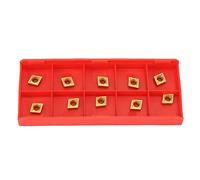 Hoja De Carburo CNC De 10 Piezas, Inserciones De Puntas De Carburo CNC, Hoja De Carburo CNC Ccmt060204 De Alto Rendimiento para Torneado De Precisión, Acero, Acabado De Acero Inoxidable