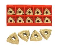 Hoja de carburo CNC, herramienta de torneado de torno 10PCS WNMG 432/WNMG0804 Insertos de carburo de acero inoxidable para precisión dimensional de la superficie mecanizada