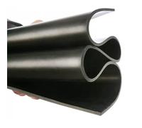 Hoja de caucho de neopreno, Almohadillas de goma de 100 x 100 mm, grosor de 1 a 50 mm, paquete de 4, color negro(100 * 100 * 10Mm)