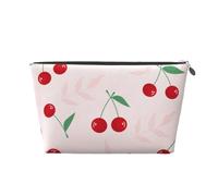 Hoja De Cereza Roja Rosa, Bolsa de artículos de tocador Bolsa de Maquillaje Bolsa de cosméticos Bolsa de artículos de tocador de Viaje portátil