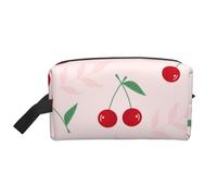 Hoja De Cereza Roja Rosa, Bolsa de Maquillaje Bolsa de cosméticos Bolsa de artículos de tocador de Viaje portátil Organizador de Bolsa de Maquillaje
